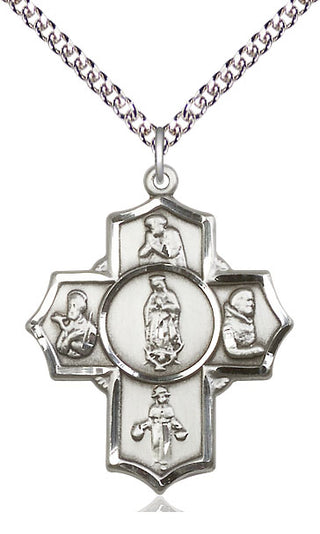 Sterling Silver Guadalupe Diego Pio Xav Nino Medal Catholic Jewelry