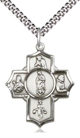 Sterling Silver Guadalupe Diego Pio Xav Nino Medal Catholic Jewelry