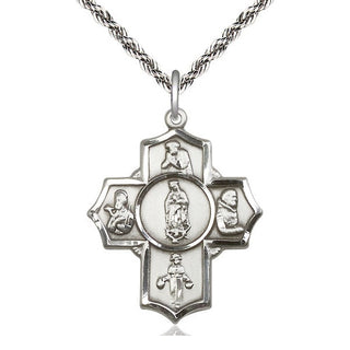 Sterling Silver Guadalupe Diego Pio Xav Nino Medal Catholic Jewelry