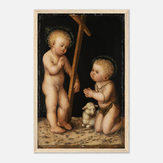 Christ Child and St. John with Lamb Framed Print