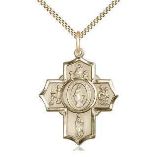 14kt Gold Filled Apparitions Medal Catholic Jewelry