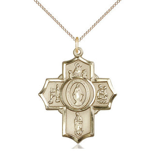 14kt Gold Filled Apparitions Medal Catholic Jewelry