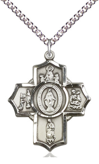 Sterling Silver Apparitions Medal Catholic Jewelry