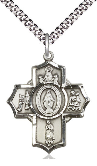Sterling Silver Apparitions Medal Catholic Jewelry