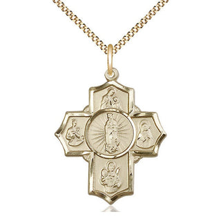 14kt Gold Filled 5-Way Motherhood Medal Catholic Jewelry