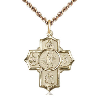 14kt Gold Filled 5-Way Motherhood Medal Catholic Jewelry