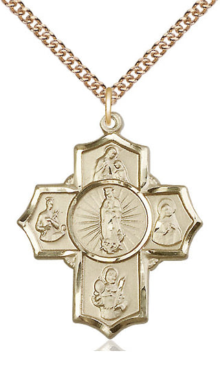 14kt Gold 5-Way Motherhood Medal