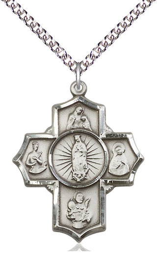 Sterling Silver 5-Way Motherhood Medal Catholic Jewelry