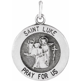 Sterling Silver 22 mm Saint Luke Medal  
