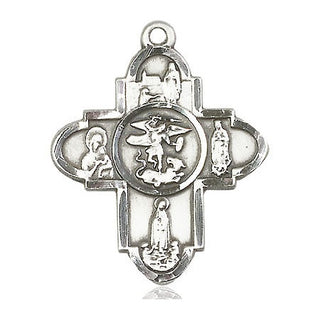 Sterling Silver Our Lady 5-Way Medal