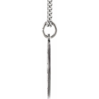 Sterling Silver 18 mm Round St. Joseph Medal 18" Necklace