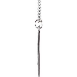 Sterling Silver 18 mm Round St. Andrew 18" Necklace