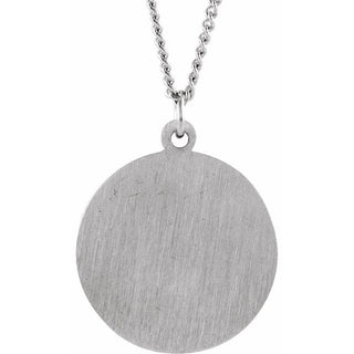 Sterling Silver 18 mm Round St. Andrew 18" Necklace