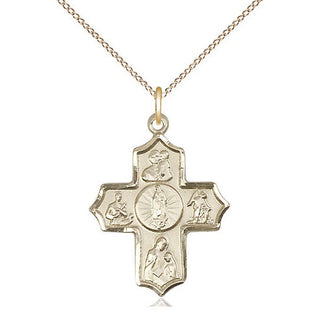 14kt Gold Filled 5-Way Our Lady of Guadalupe Medal Catholic Jewelry