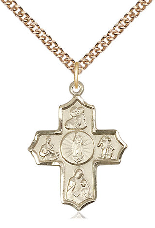 14kt Gold Filled 5-Way Our Lady of Guadalupe Medal Catholic Jewelry