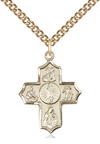 14kt Gold Filled 5-Way Our Lady of Guadalupe Medal Catholic Jewelry