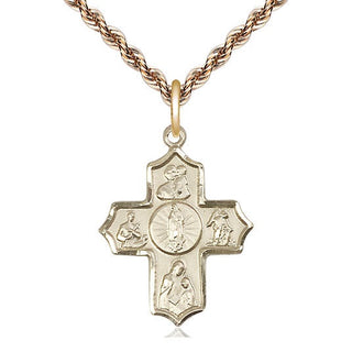 14kt Gold 5-Way Our Lady of Guadalupe Medal