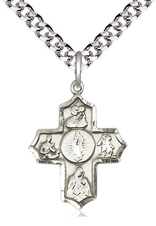 Sterling Silver 5-Way Our Lady of Guadalupe Medal Catholic Jewelry
