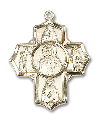 14kt Gold Filled Scapular 5-Way Medal