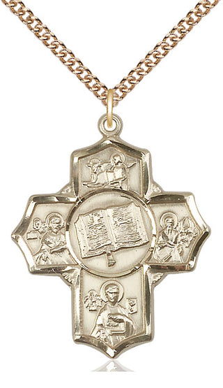 14kt Gold Filled Apostle 5-Way Medal Catholic Jewelry