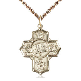 14kt Gold Apostle 5-Way Medal