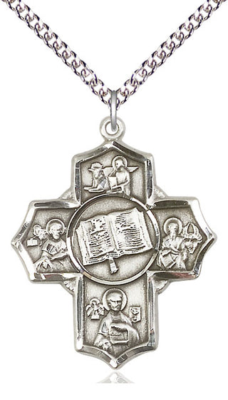 Sterling Silver Apostle 5-Way Medal Catholic Jewelry