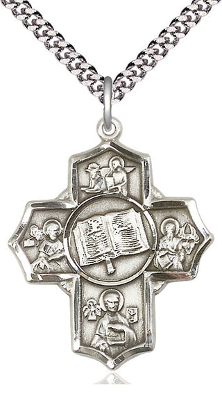 Sterling Silver Apostle 5-Way Medal Catholic Jewelry