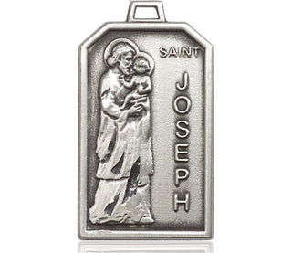Sterling Silver Saint Jospeh Medal Catholic Jewelry Engraved Catholic Saint Jewelry