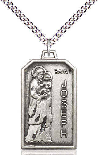 Sterling Silver Saint Jospeh Medal Catholic Jewelry Engraved Catholic Saint Jewelry