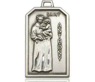 Pewter Saint Anthony Medal Engraved Catholic Saint Jewelry