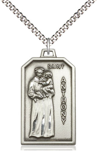 Pewter Saint Anthony Medal Catholic Jewelry Engraved Catholic Saint Jewelry