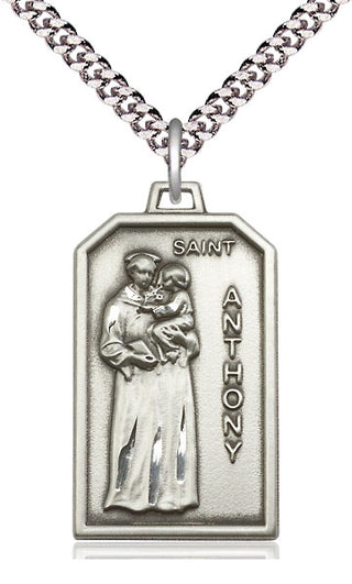 Sterling Silver Saint Anthony Medal Catholic Jewelry Engraved Catholic Saint Jewelry