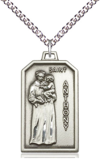 Sterling Silver Saint Anthony Medal Catholic Jewelry Engraved Catholic Saint Jewelry