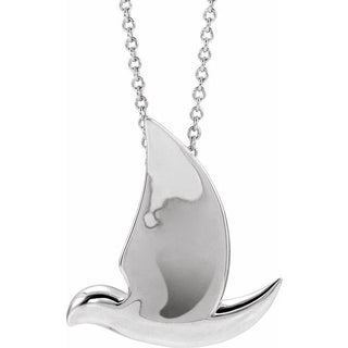 Platinum Holy Spirit Dove 16-18" Necklace  