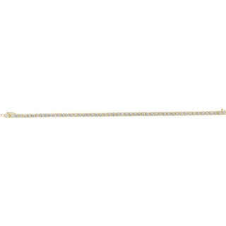 14K Yellow 5 CTW Natural Diamond Line 7" Bracelet