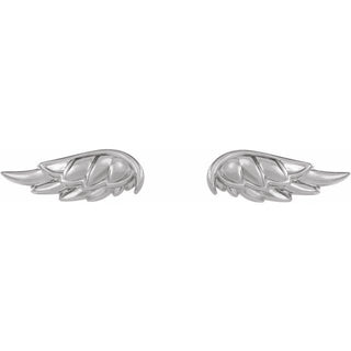 14K White Angel Wing Earrings  