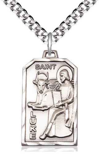 Sterling Silver Saint Luke the Apostle Medal Catholic Jewelry