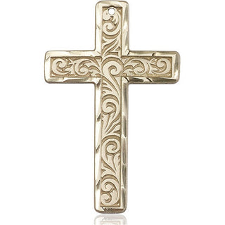 14kt Gold Knurled Cross Medal