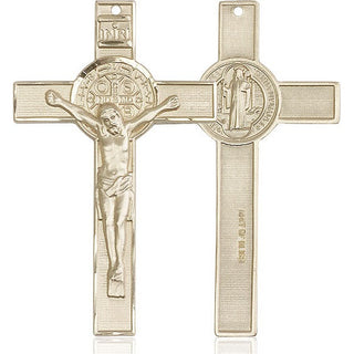 14kt Gold Filled Saint Benedict Crucifix Medal