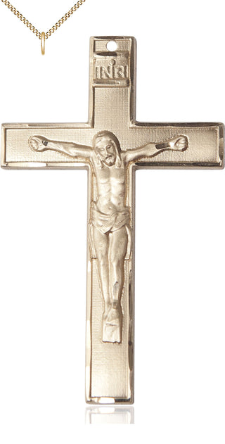 14kt Gold Filled Crucifix Medal Catholic Jewelry