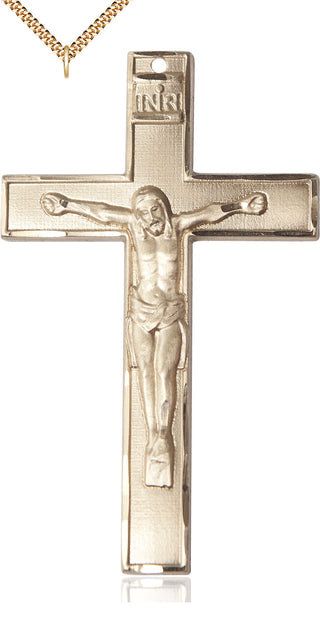 14kt Gold Filled Crucifix Medal Catholic Jewelry