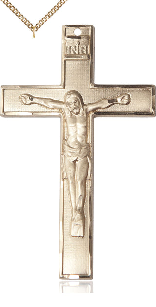 14kt Gold Crucifix Medal