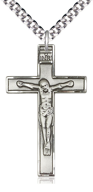 Pewter Crucifix Medal Catholic Jewelry