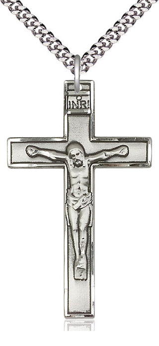 Pewter Crucifix Medal Catholic Jewelry