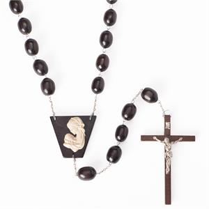 60-Inch Brown Wood Wall Rosary - View 2