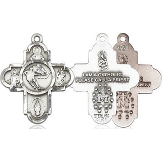 Pewter 5-Way Ice Hockey Medal