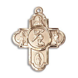 14kt Gold Filled 5-Way Swimming Medal