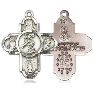 Pewter 5-Way Swimming Medal