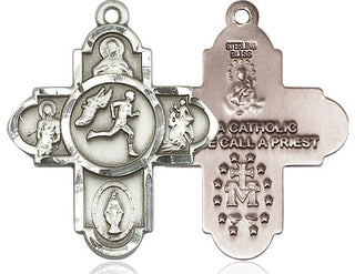 Sterling Silver 5-Way Track&Field Medal