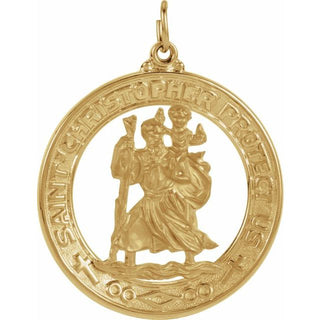 14K Yellow 29 mm Saint Christopher Medal
